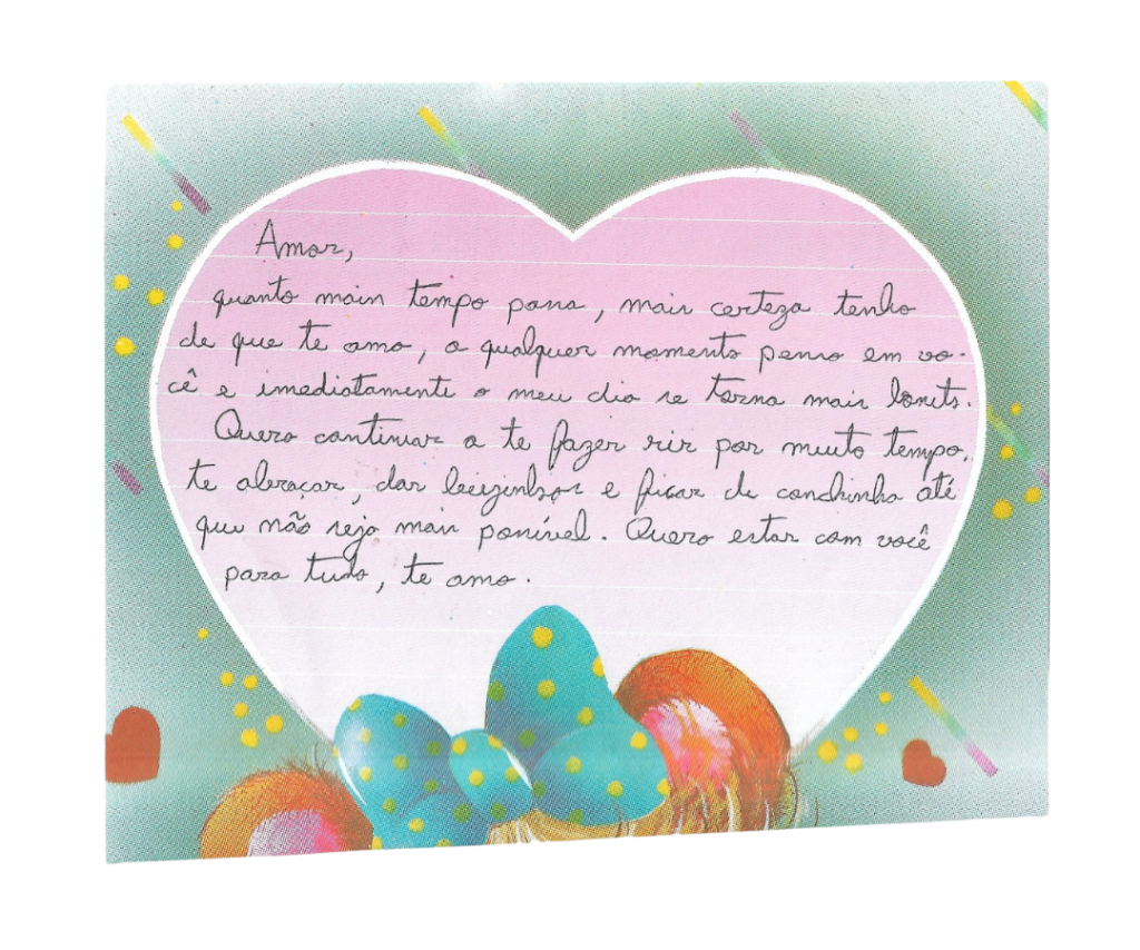 cartas perto do&nbsp;coração