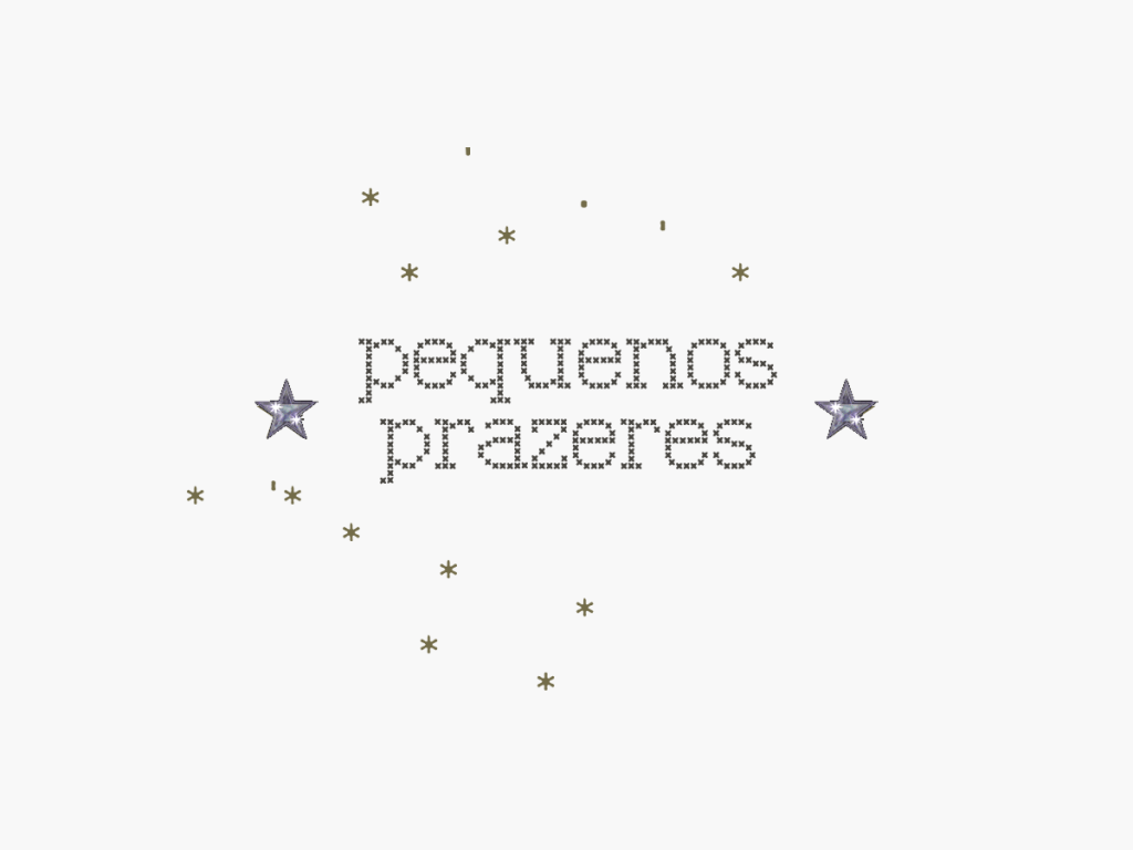[lista] pequenos prazeres
